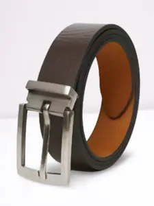 Azibo Men Textured Leather Formal Belt