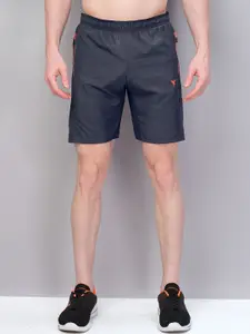 Technosport Men Melange Self Design Slim Fit Running Sports Shorts with Technolite