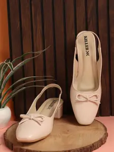 Killer Women Bow Block Heel Mules