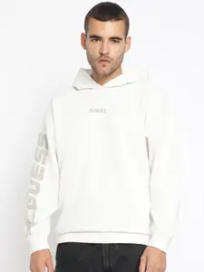 GUESS Men Printed Hooded Sweatshirt
