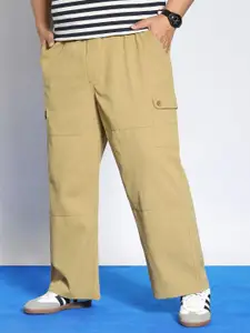 Urbano Plus Men Loose Baggy Fit Cotton Cargos Trousers