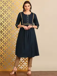Anouk Notch Neck Empire Gotta Patti A-Line Kurta