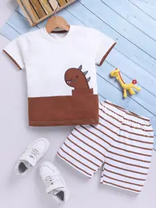 Toonyport Boys Printed Round Neck Pure Cotton T-Shirt With Shorts