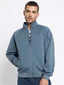 GUESS Men Solid Front Zip Sweatshirt