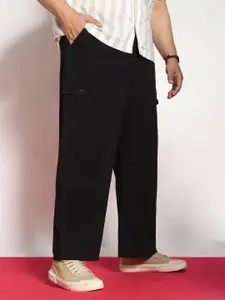 Urbano Plus Men Loose Baggy Fit Cotton Cargos Trousers