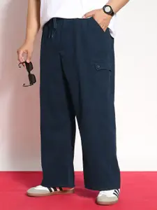 Urbano Plus Men Loose Baggy Fit Cotton Cargos Trousers