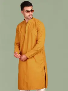 Anouk Floral Embroidered Chikankari Mandarin Collar Pure Cotton Straight Kurta