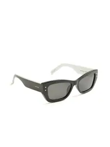 OPIUM Women Black Cat Eye Polarised and UV Protected Lens Sunglasses OP-10305-C01-54