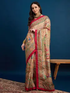 Anouk Ethnic Motifs Printed Banarasi Saree