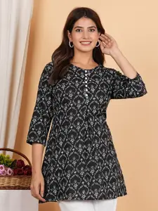 KALINI Ethnic Motifs Printed Pure Cotton Kurti