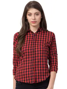 Funday Fashion Women Checked Casual Shirt