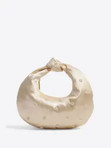 DressBerry Women Beaded Embellished Party Satin Handbag