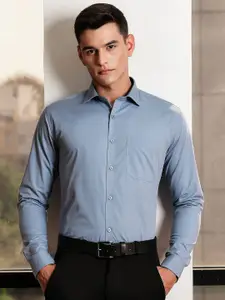 INVICTUS Men Premium Slim Fit Checked Cutaway Collar Pure Cotton Formal Shirt