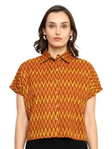 KALINI Women Chevron Printed Casual Shirt