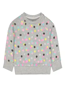 Mothercare Girls Printed Round Neck Pullover Sweatshirt