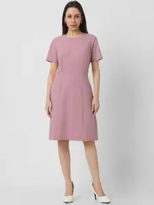 Van Heusen Woman Checked Formal A-Line Dress