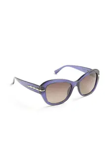 OPIUM Women Crystal Butterfly Polarised and UV Protected Lens Plastic Sunglasses