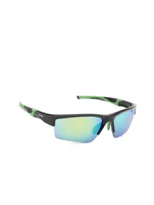 OPIUM Black Sports UV Protected Lens Plastic Sunglasses for Men OP-10316-C05-67