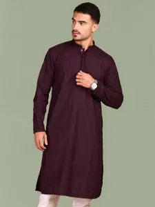 Anouk Embroidered Mandarin Collar Straight Kurta Chikankari Kurta