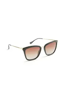 OPIUM Women Gold Cat Eye Polarised and UV Protected Lens Plastic Sunglasses