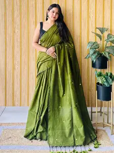 Anouk Embellished Pure Cotton Khadi Saree