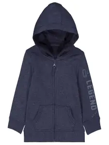 mothercare Boys Printed Hooded Ribbed Sweatshirt