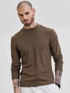 Snitch Men Snitch Brown Solid Sweaters