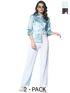 Funday Fashion Women Pack of 2 Printed Casual Shirt