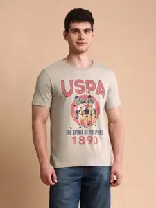 U.S. Polo Assn. Denim Co. Men Graphic Printed Muscle Fit Cotton T-shirt