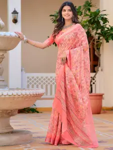 Anouk Printed Saree with Blouse Piece