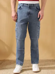 Dennis Lingo Men Relaxed Fit Mid-Rise Stretchable Cargo Jeans