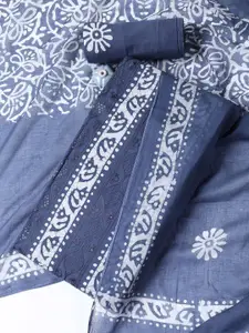 Meena Bazaar Floral Printed Unstitched Dress Material