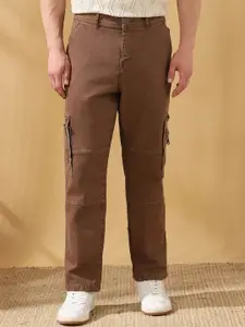 Dennis Lingo Men Relaxed Fit Mid-Rise Stretchable Cargo Jeans