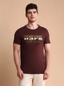 U.S. Polo Assn. Denim Co. Men Brand Logo Printed Muscle Fit Cotton T-shirt