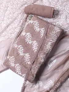 Meena Bazaar Floral Printed Unstitched Dress Material