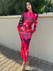 all about you Embellished Print Maxi Dress