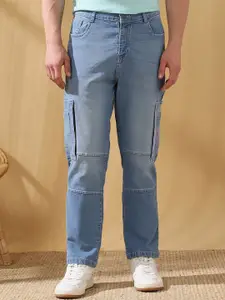 Dennis Lingo Men Relaxed Fit Mid-Rise Stretchable Cargo Jeans