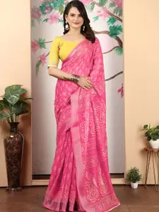 Anouk Ethnic Motifs Printed Zari Saree