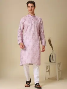 RAJUBHAI HARGOVINDAS Men Printed Kurta with Churidar