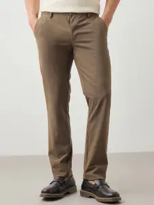 Red Flame Men Slim Fit Mid-Rise Trouser