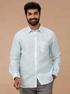 Ramraj Men Micro Checks Checked Casual Shirt