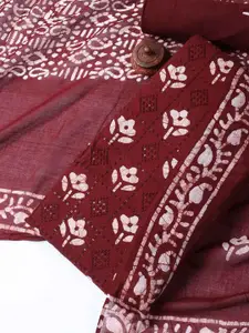 Meena Bazaar Floral Printed Unstitched Dress Material