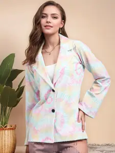 Mast & Harbour Printed Single-Breasted Blazer
