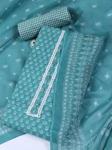 Meena Bazaar Floral Printed Unstitched Dress Material