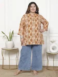 Swasti Women Floral Printed Mandarin Collar Kurtis