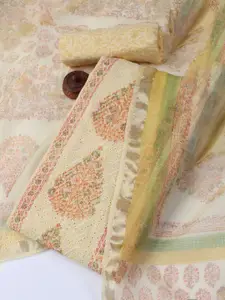 Meena Bazaar Floral Printed Unstitched Dress Material