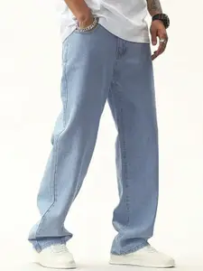 R.Code by The Roadster Life Co. Men Baggy High Rise Stretchable Jeans