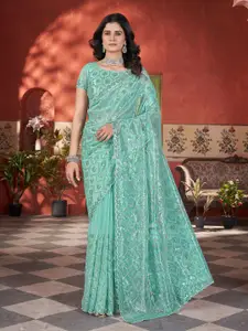 Anouk Geometric Embellished Tissue Saree