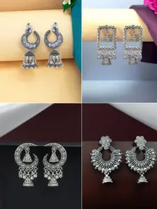 PRIVIU Peacock Shaped Chandbalis Earrings