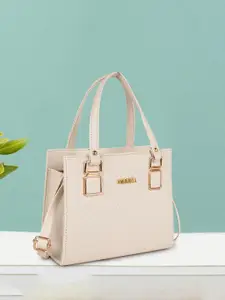 FOMMIL Satchel Women Textured Handbag with Detachable Sling Strap